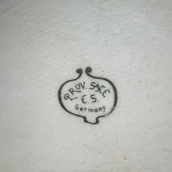 Vintage Prov Saxe Hand painted porcelain divided plate or candy dish Germany - Picture 7 of 13